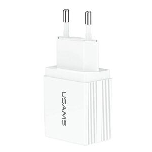 USAMS Usams - Wall Charger T24 (US-CC090) - Dual USB, 2.1A - White 6958444982588 έως 12 άτοκες Δόσεις