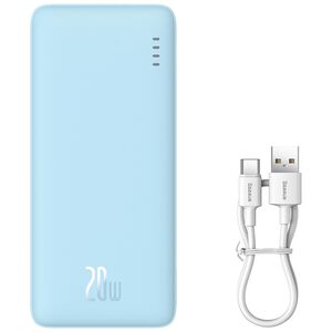 Baseus External Battery USB, Type-C, Micro-USB, 20W, 10000mAh + Type-C Cable - Baseus Airpow (P10022801313-00) - Galaxy Blue 6932172646967 έως 12 άτοκες Δόσεις