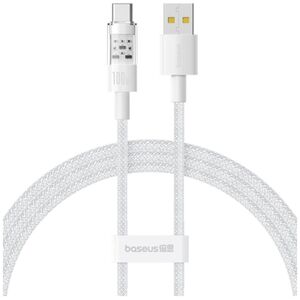 Baseus USB to Type-C cable, Super Fast Charging 100W, 1m - Baseus Gem (P103737300222211-00) - Moon White 6932172658731 έως 12 άτοκες Δόσεις