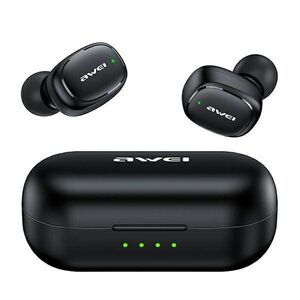 Bluetooth 5.1 TWS Headphones + AWEI Docking Station (T13Pro) black 6954284001823