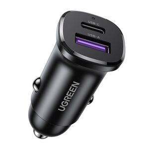 Car Charger 30W USB-C + USB UGREEN EC305 black 6941876228454