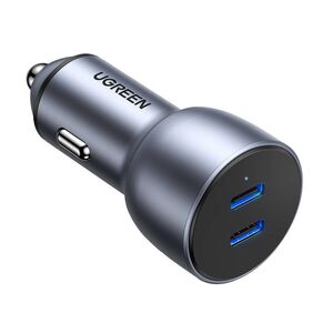 Car charger Ugreen CD213, 2x USB-C, 36W (gray) 6957303875948