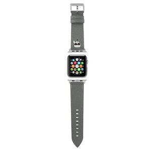 Karl Lagerfeld KLAWLOKHG Apple Watch Strap 42/44 / 45mm silver / silver strap Saffiano Karl Heads 3666339033743