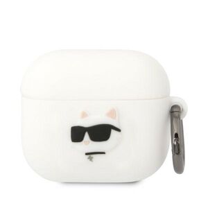 Karl Lagerfeld KLA3RUNCHH AirPods 3 cover white/white Silicone Choupette Head 3D 3666339087944