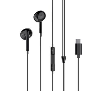 XO wired earphones EP74 USB-C black 6920680844982