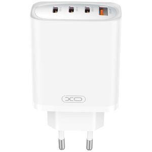 XO wall charger CE23 PD 65W 3x USB-C 1x USB white 6920680853946