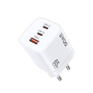 BWOO Fast 65W GaN TRAVEL CHARGER CDA147 2 xUSB-C, 1 x USB-A 6933654811088