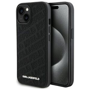 Karl Lagerfeld case for iPhone 15 6,1&quot; KLHCP15SPQKPMK black HC QUILTED K PATTERN 3666339165031