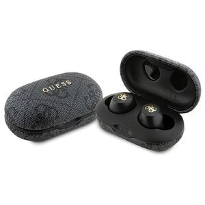 Guess Bluetooth earphones GUTWSP4EGK TWS ENC 4G PU METAL LOGO black 3666339220839