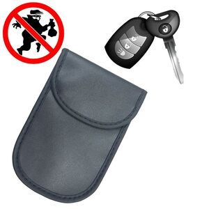 Anti-theft Car Key Pouch Radio Blocking Pouch Keyless Faraday Box Faraday Cage 14cm with 10cm Black 9111201906846