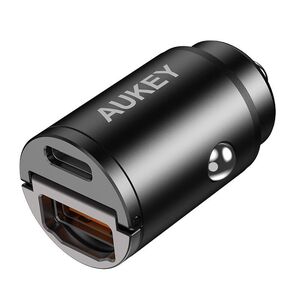 Aukey Car charger Aukey CC-A3, 1xUSB-A, 1xUSB-C, 30W (black) 067131  CC-A3 Black έως και 12 άτοκες δόσεις 608119199839