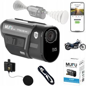 Wideorejestrator MUFU WIDEOREJESTRATOR MOTOCYKLOWY MUFU MOTOCAM V30P FULLHD 7H KAMERA NA MOTOCYKL