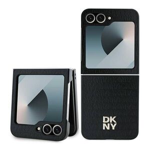 Original Case SAMSUNG GALAXY Z FLIP 6 DKNY Repeat Pattern Stack Logo (DKHCZF6PSHRPSK) black 3666339322939