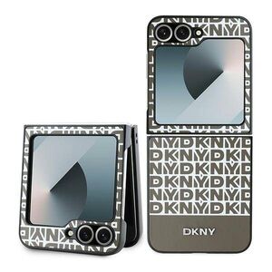 Original Case SAMSUNG GALAXY Z FLIP 6 DKNY Repeat Pattern Bottom Stripe (DKHCZF6PSOSPW) brown 3666339322984