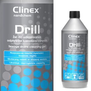 Gel agent for unclogging sinks and sewer pipes CLINEX Drill 1L 5907513270188