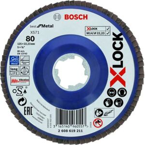 Bosch ściernica talerzowa 125/ 80 X571 Best for Metal Xlock (2608619211)