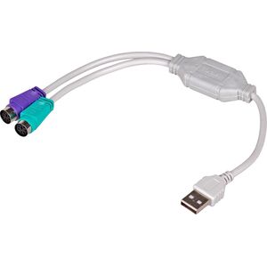 Adapter USB Akyga USB - PS/2 x2 Biały  (AK-AD-15)