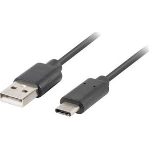 Kabel USB Lanberg USB-A - USB-C 0.5 m Czarny (CA-USBO-10CU-0005-BK)