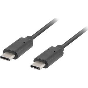 Kabel USB Lanberg USB-C - USB-C 1 m Czarny (CA-CMCM-10CU-0010-BK)