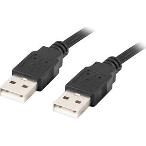 Kabel USB Lanberg USB-A - USB-A 0.5 m Czarny (CA-USBA-20CU-0005-BK)