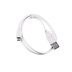 Kabel USB C-Tech USB-A - microUSB 2 m Biały (CB-USB2M-20W)