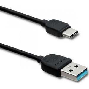 Kabel USB Qoltec USB-A - USB-C 1.2 m Czarny (50391)