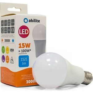 Abilite ŻARÓWKA LED ABILITE KLASYCZNA MLECZNA B.CIEPŁA E27 15W/230V 1521LM A65