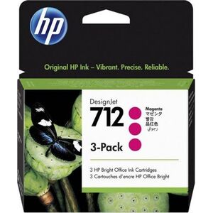 Tusz HP HP Atrament 712 3-Pack 29-ml Magenta DJ Ink