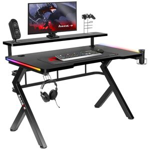 Biurko Huzaro Hero 5.0 RGB Czarne 120 cmx60 cm