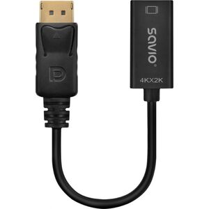 Adapter AV Savio DisplayPort - HDMI czarny (SAVAK-62)