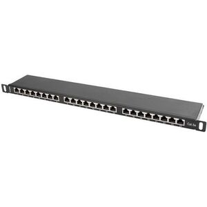 Lanberg Patch panel 0.5U 19" 24x RJ-45 Kat.5E Czarny (PPS5-0024-B)