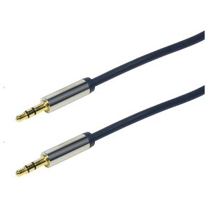 Kabel LogiLink Jack 3.5mm - Jack 3.5mm 0.3m niebieski (CA10030)