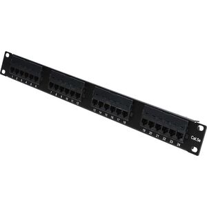 ExtraLink Patch panel 19" 1U 24x RJ45 Kat. 5E UTP (EX.17207)