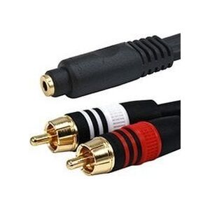 Kabel Monoprice Jack 3.5mm - RCA (Cinch) x2 0.15m czarny (0844660056126)