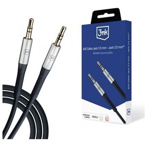 Kabel 3MK Jack 3.5mm - Jack 3.5mm Brak danych czarny (Jack 3,5 mm - Jack 3,5 mm)