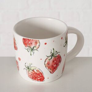 Boltze Kubek ceramiczny w truskawki STRAWBERRY, 450 ml