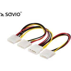 Savio Molex - Molex x3, 0.18m, Wielokolorowy (SAVIO AK-16)