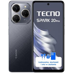 Smartfon Tecno Spark 20 Pro 8/256GB Czarny  (KJ6_256+8_MB)