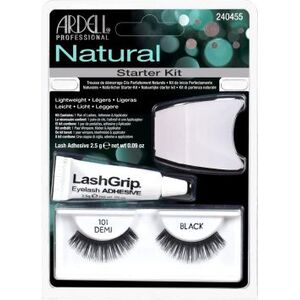 Ardell Natural Starter Kit Demi Black 101 (W) sztuczne rzęsy + klej 2,5g + aplikator