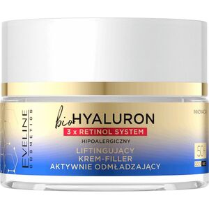 Eveline bioHYALURON 3xRetinol System 50+ Liftingujący Krem-Filler aktywnie odmładzający 50ml (5903416026068)