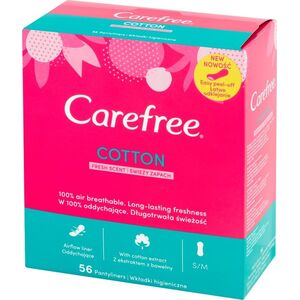 Carefree Carefree Cotton Wkładki higieniczne Fresh Scent - świeży zapach 1op.-56szt