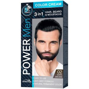 Joanna Power Men Color Cream farba 3in1 nr 02 Dark Brown