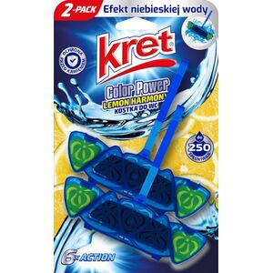 Kret Zawieszka do WC barwiąca wodę Lemon Harmony 2x40g