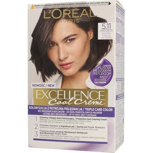 L’Oreal Paris Krem koloryzujący do włosów Exellence 5.11 Ultra Popielaty Jasny Brąz