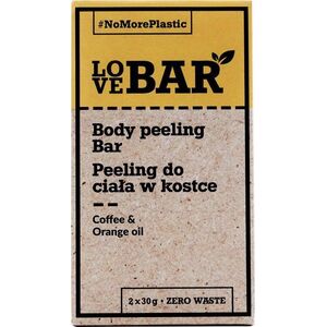 Love Bar Body peeling bar do ciała w kostce kawa pomarańczowy Olejek 2x30g