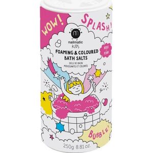 Nailmatic Nailmatic Kids Foaming & Coloured Bath Salts pieniąca się sól do kąpieli dla dzieci Pink 250g