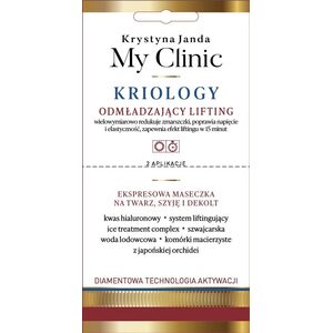 KRYSTYNA JANDA_My Clinic Kriology odmładzający lifting ekspresowa maseczka na twarz, szyję i dekolt 2 aplikacje 8ml