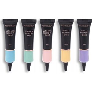 MAKEUP REVOLUTION_SET Ultimate Pigment Base Eyeshadow Primer Blue, Green, Yellow, Pink, Purple baza pod cienie do powiek niebieski, zielony, żółty, różowy, fioletowy 5x15ml