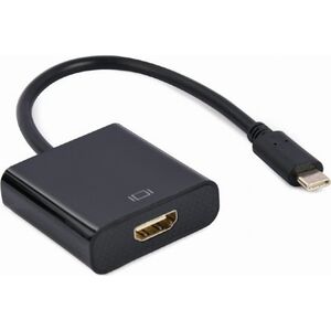 Adapter USB Gembird GEMBIRD Adapter USB-C do HDMI F czarny 4K30Hz 15 cm