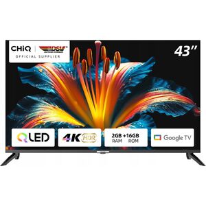 CHiQ Telewizor CHiQ U43QM8E 43" QLED 4K UHD Google TV HDR10 HLG Chromecast